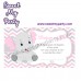 Pink and Grey Elephant diaper raffle,(10ebb)